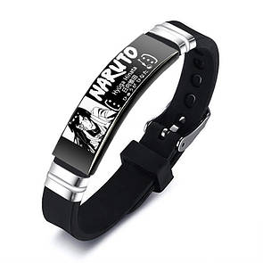 Браслет NARUTO "Hinata" з нержавіючої медичної сталі на силіконовому ремінці