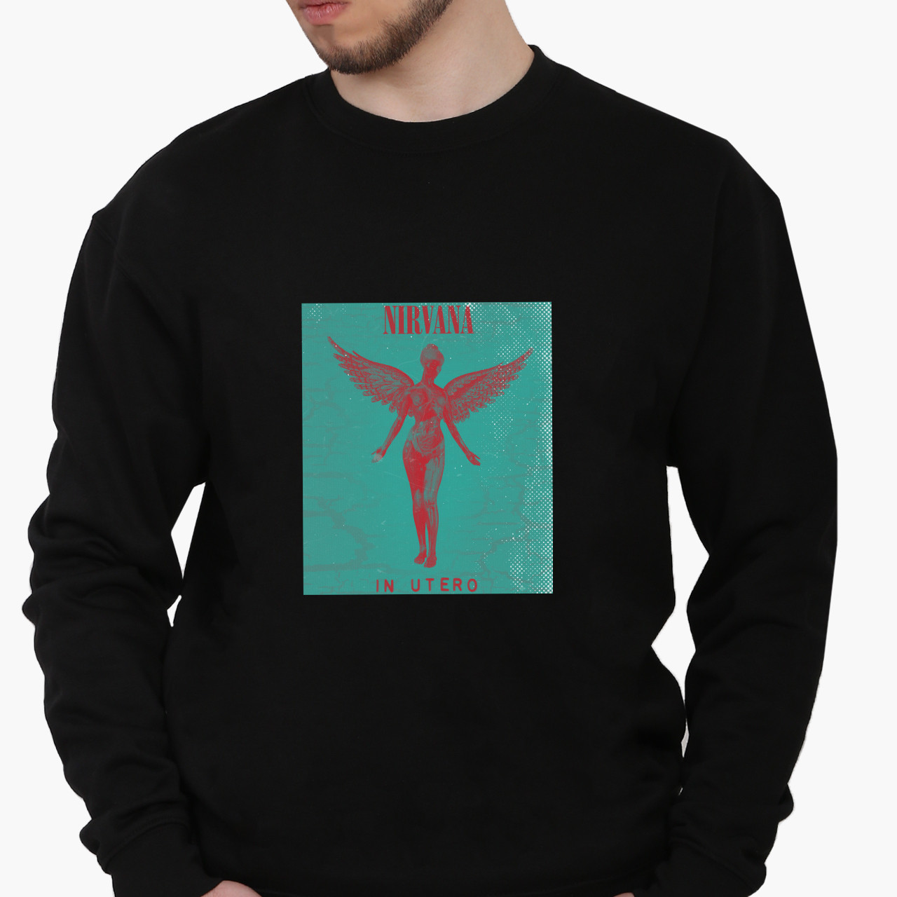 Світшот, реглан, кофта чоловічий Нірвана (Nirvana), світшот з принтом Музика