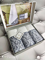 Набор элитных махровых полотенец 30*50 см (3 шт) TM BELIZZA Турция Goldcase