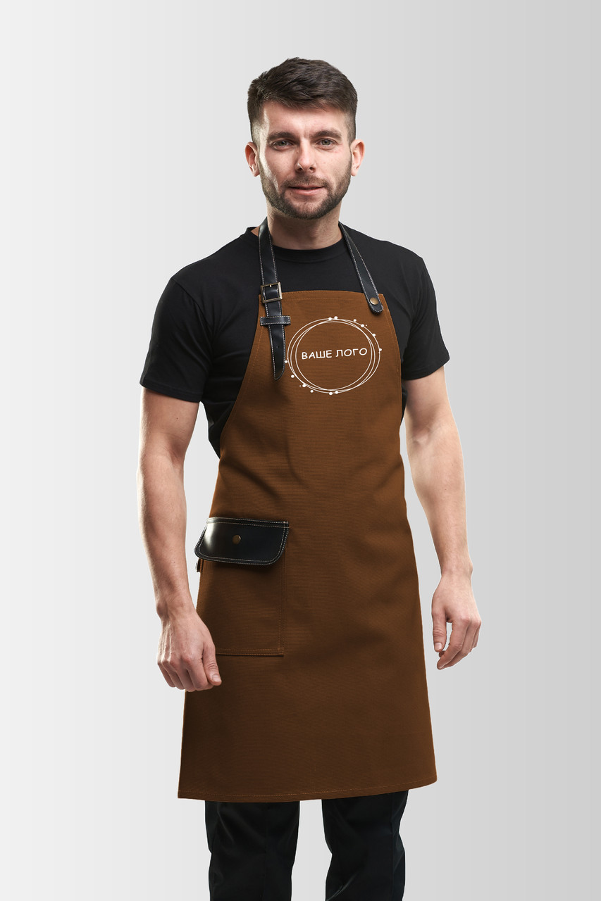Фартух Jackson Canvas Коричневий | Друк | Фартух з вишивкою логотипу