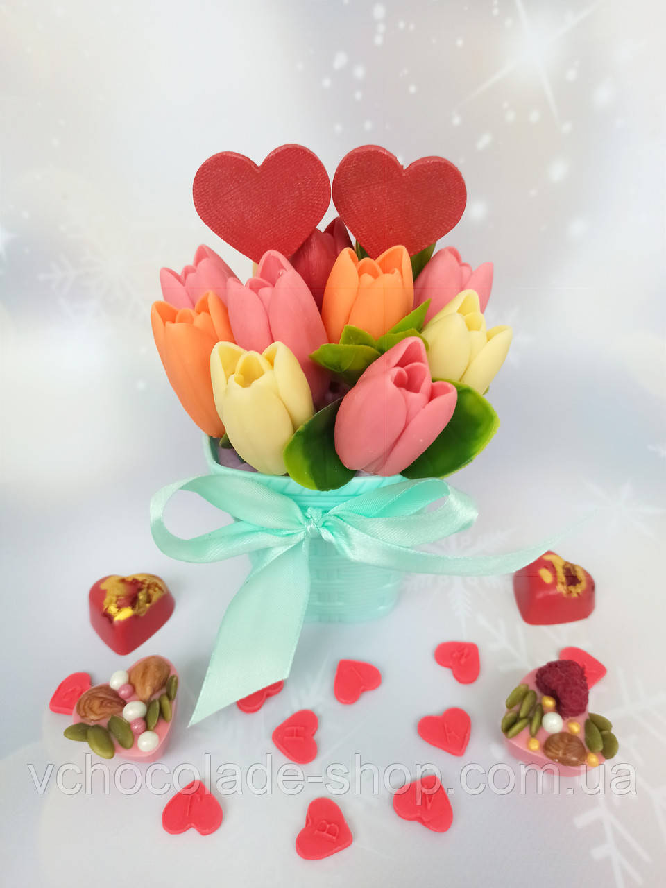 Шоколадний букет до Дня Закоханих 14 лютого Оригінальне визнання в любові