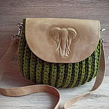 Клапан для сумки "Слон". Колір "Слонова кістка", фото 6