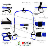 Тренувальні петлі trx для кросфіту (трх тренажер для фітнесу та турніка) OSPORT Lite (FI-0037) Чорно-синій, фото 2