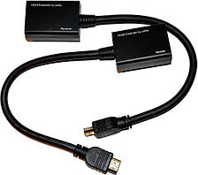 Подовжувач HDMI сигналу пасивний через 2 виті пари 2 CAT-5e / CAT-6e до 30m, ціна за пару