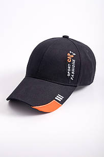 Бейсболка вишивка SPORT CAP (помаранчевий) чорний