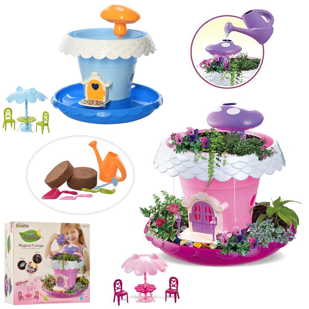 Набір для дітей Чарівний будиночок у формі горщика для квітки з городом для вирощування рослин, фото 1