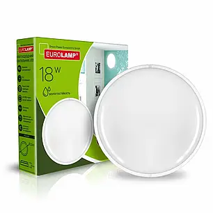 LED світильник Eurolamp накладний круглий ЖКГ 18W 5500K LED-NLR-18/55(P), фото 1