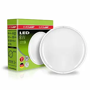 LED світильник Eurolamp накладний круглий ЖКГ 8W 5500K LED-NLR-08/55(P), фото 1