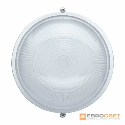 Світильник настінний ЄВРОСВІТ WOL-10 100W Е27 коло білий IP65 000056668, фото 1