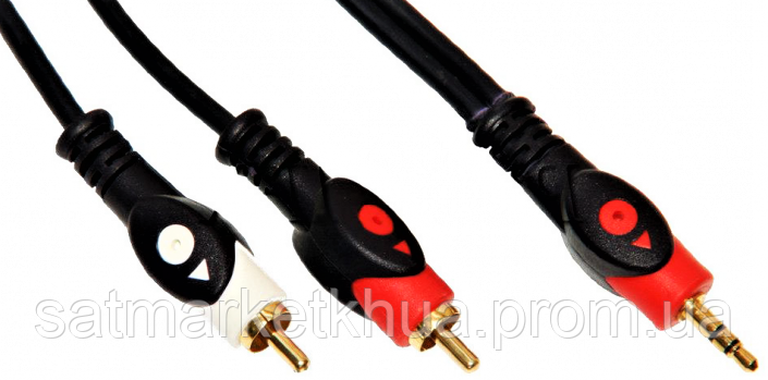 Купить Кабель Mini Jack (миниджек) st 3.5 на 2RCA 1.2 м (14mm) (5-0200 ...