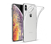 Фирменный силиконовый прозрачный чехол iPhone X/XS в упаковке Hoco