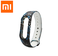 Силиконовый ремешок для фитнес браслета трекера Xiaomi Mi Band M2 с рисунком 4