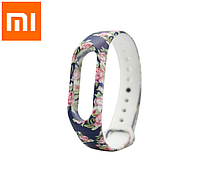 Силиконовый ремешок для фитнес браслета трекера Xiaomi Mi Band M2 с рисунком 6