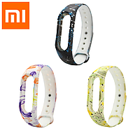 Силиконовые ремешки 3шт для фитнес браслета Xiaomi Mi Band M2 с рисунком FQ113