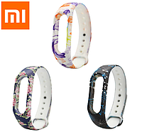 Силиконовые ремешки 3шт для фитнес браслета Xiaomi Mi Band M2 с рисунком FQ114