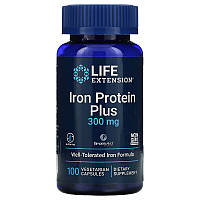 Железо Life Extension "Iron Protein Plus" с протеином, 300 мг (100 капсул)