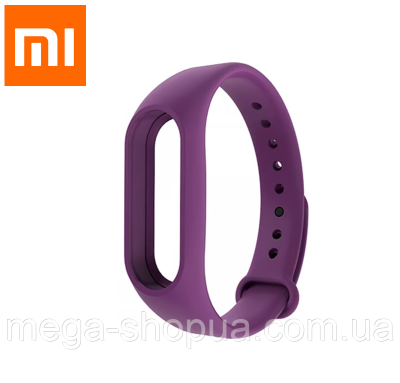 Силіконовий ремінець для фітнес браслета трекера Xiaomi Mi Band M2 Фіолетовий