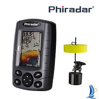 Эхолот Phiradar FF188N, проводной, цветной, двухлучевой, с рельефом дна