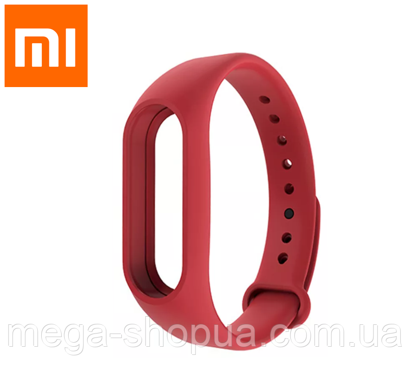 Силіконовий ремінець для фітнес браслета трекера Mi Band M2 Червоний