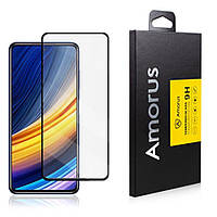 Защитное стекло AMORUS Full Glue Tempered Glass для Xiaomi Poco X3 GT / Redmi Note 10 Pro 5G - Black