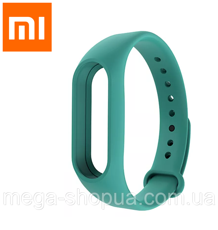 Силіконовий ремінець для фітнес браслета трекера Mi Band M2 Зелений