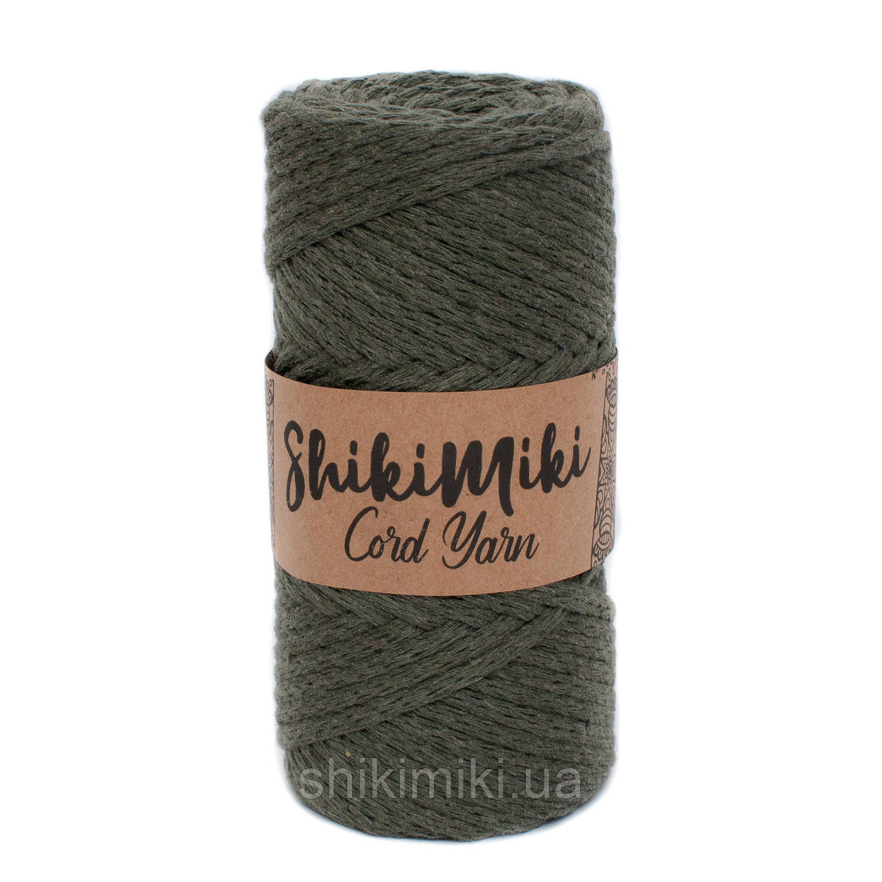 Еко шнур Shikimiki Cord Yarn 4 mm, колір Мілітарі
