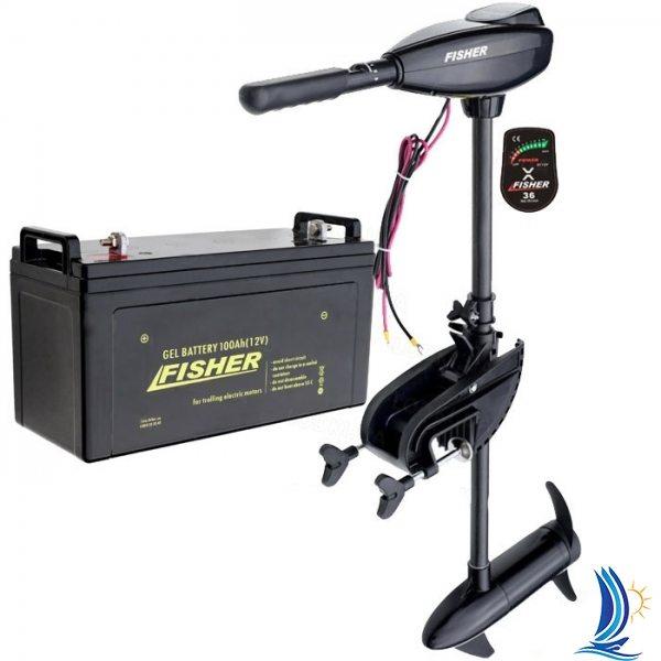 Лодочный Электромотор Fisher 46 Аккумулятор Gel 120Ah — Купить Недорого ...