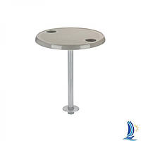 Набор круглый стол со стойкой (75201-04) серый