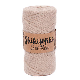 Еко шнур Shikimiki Cord Yarn 4 mm, колір Латте