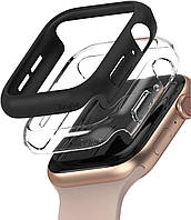 Комплект чехлов RINGKE Slim Case для Apple Watch 44 / SE 44 mm - Clear / Black