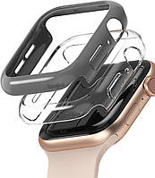 Комплект чехлов RINGKE Slim Case для Apple Watch 44 / SE 44 mm - Clear / Dark Grey