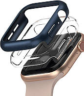 Комплект чехлов RINGKE Slim Case для Apple Watch 44 / SE 44 mm - Clear / Blue