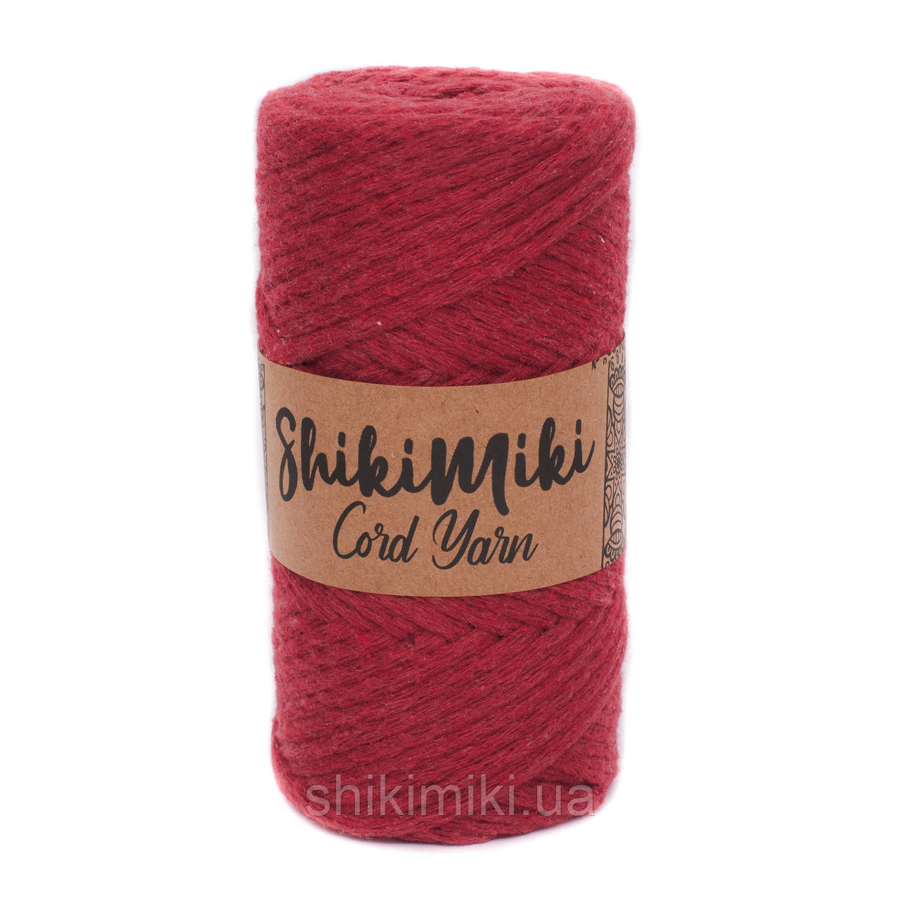 Еко шнур Shikimiki Cord Yarn 4 mm, колір Червоний