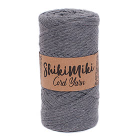Еко шнур Shikimiki Cord Yarn 4 mm, колір Сірий