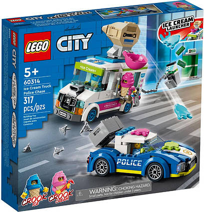 Lego City Погоня поліції за вантажним автомобілем з морозивом 60314