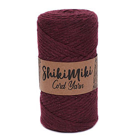 Еко шнур Shikimiki Cord Yarn 4 mm, колір Бургунді