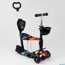 Самокат 5в1 21700 (1) Best Scooter, АБСТРАКЦІЯ, PU колеса, ПІДСВІТКА КОЛІС, у коробці, фото 1