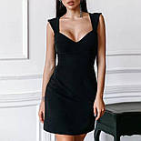 Коротке коктейльне плаття на широких бретелях і фігурним вирізом декольте (р. S-M) 83033243, фото 3