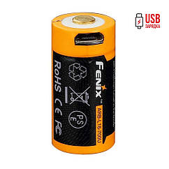 Акумулятор 16340 Fenix 700 mAh Li-ion micro usb заряджання