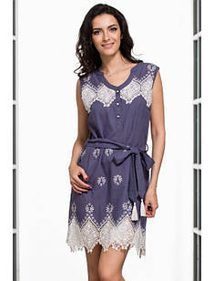 Плаття-туніка "Марсель" 6391 XL синій (6391 - Жіночі сукні)