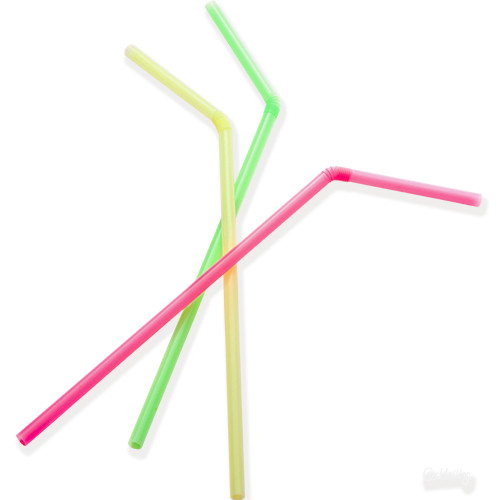 Трубочка Ø4.8 x 21 див. з гофрою різнобарвна 1000 шт./уп. - фото 1 - id-p1552614760