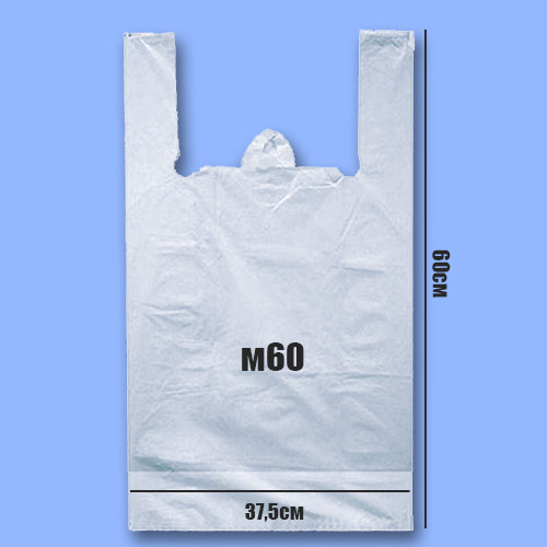Пакет майка М-60 50шт / уп (прозорий), фото 1