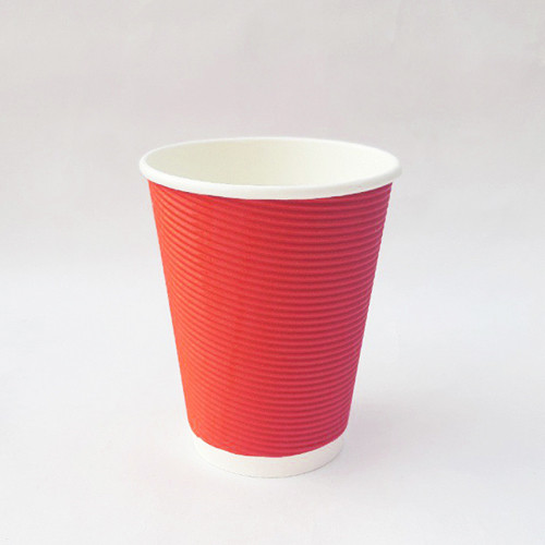 Стакан гофрований 180мл червоний 25шт - фото 1 - id-p1674044021