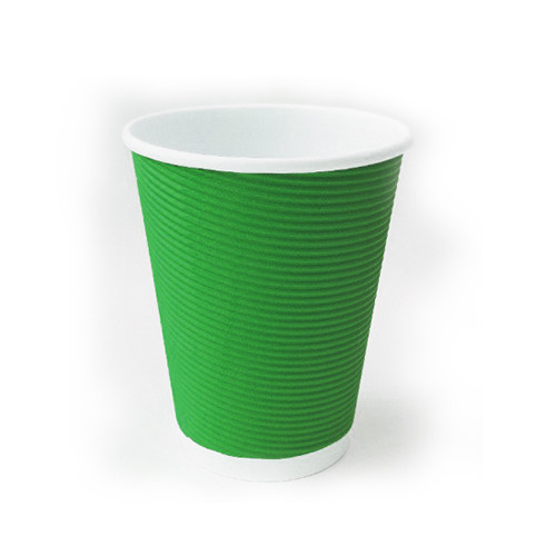 Стакан гофрований 430мл зелений 25шт - фото 1 - id-p1674044017