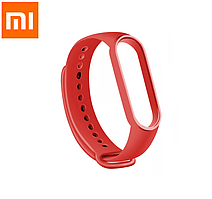Силіконовий ремінець для фітнес браслета трекера Xiaomi Mi Band M3 Червоний