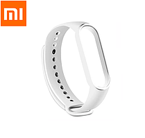 Силіконовий ремінець для фітнес браслета трекера Xiaomi Mi Band M3 Білий