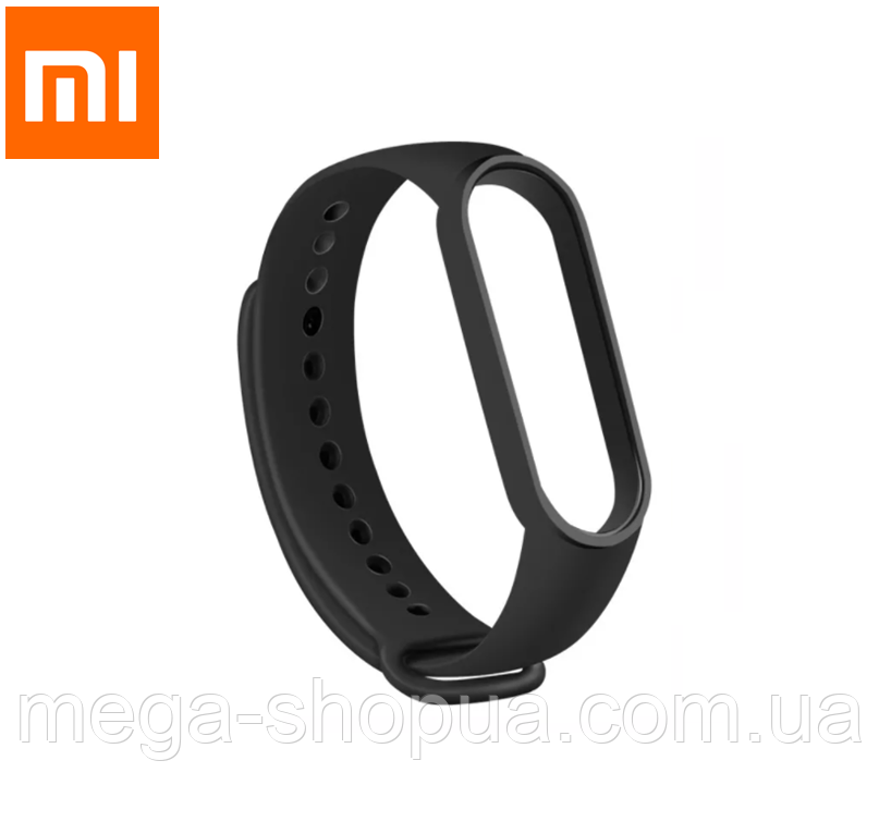Силіконовий ремінець для фітнес браслета трекера Xiaomi Mi Band M3 Чорний