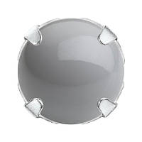Кабошони в ланцюгах Preciosa (Чехія) 4 мм Ceramic Grey/срібло