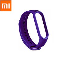 Силіконовий ремінець для фітнес браслета трекера Xiaomi Mi Band M3 Фіолетовий