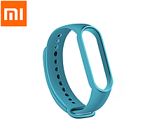 Силіконовий ремінець для фітнес браслета трекера Xiaomi Mi Band M3 Блакитний